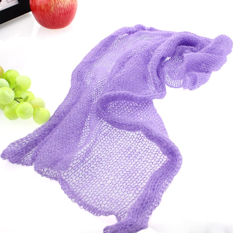 

7 Colors Soft Baby Newborn Infant Crochet Knit Mohair Wrap Cloth Photography Photography Background Prop Drop shipping, White