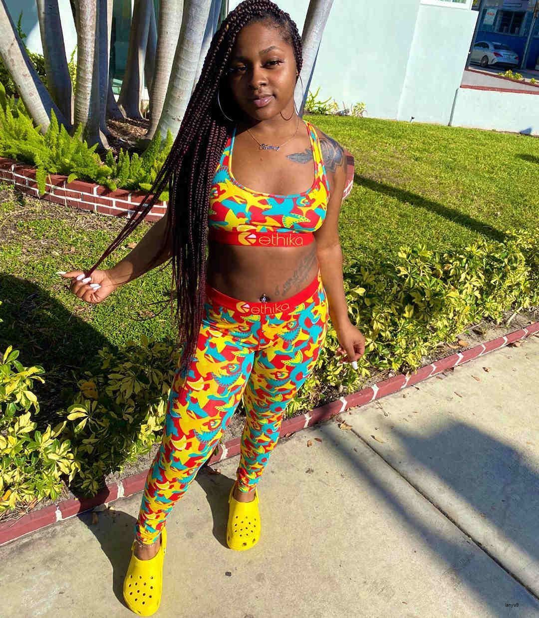 women 2 piece ethika set ethika boxers bikini Mid Waist Ladies Bikinis Womens Bathing Suits Bra + Shorts M9YE WESN-image-576484005