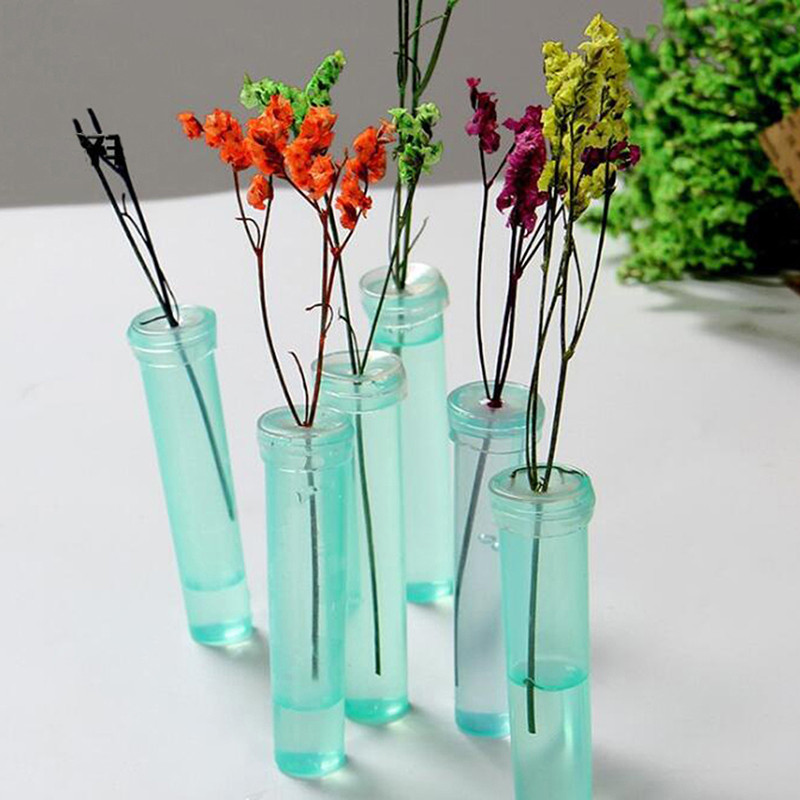 

100pcs Flower Nutrition Tube Plastic Floral Water Tube With Cap Keep Fresh Rhizome Hydroponic Container For Flower