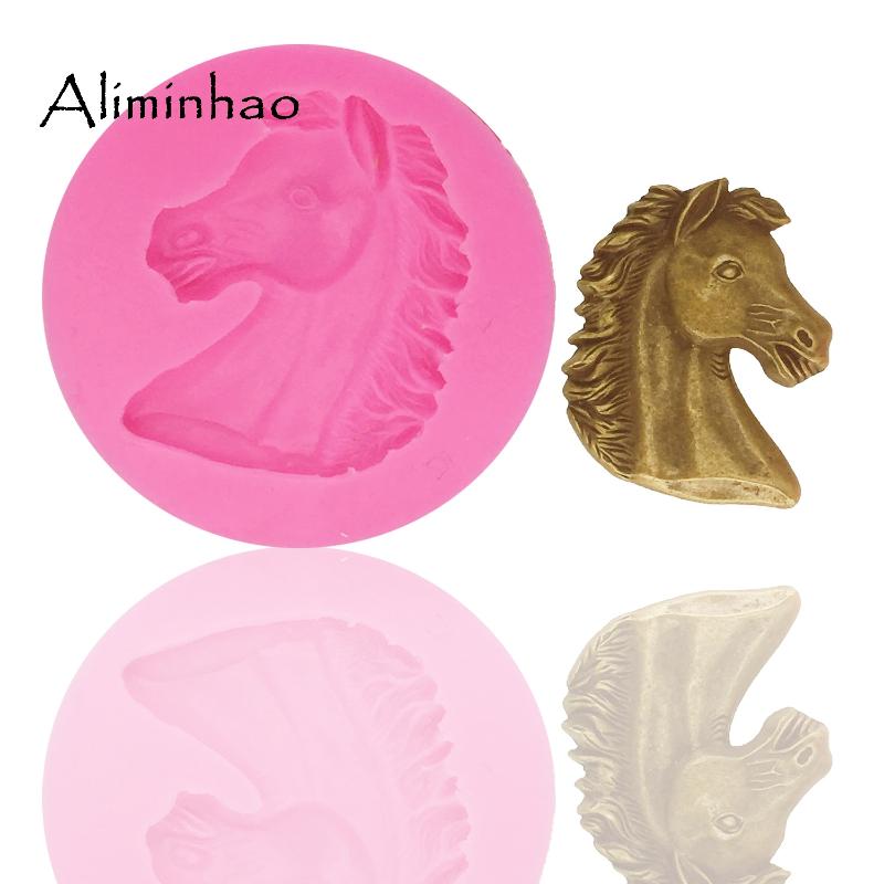 

0010 Horse head DIY Silicone Mold Sugarcraft dessert Candy Chocolate Molds Fondant Cake Decorating Tools