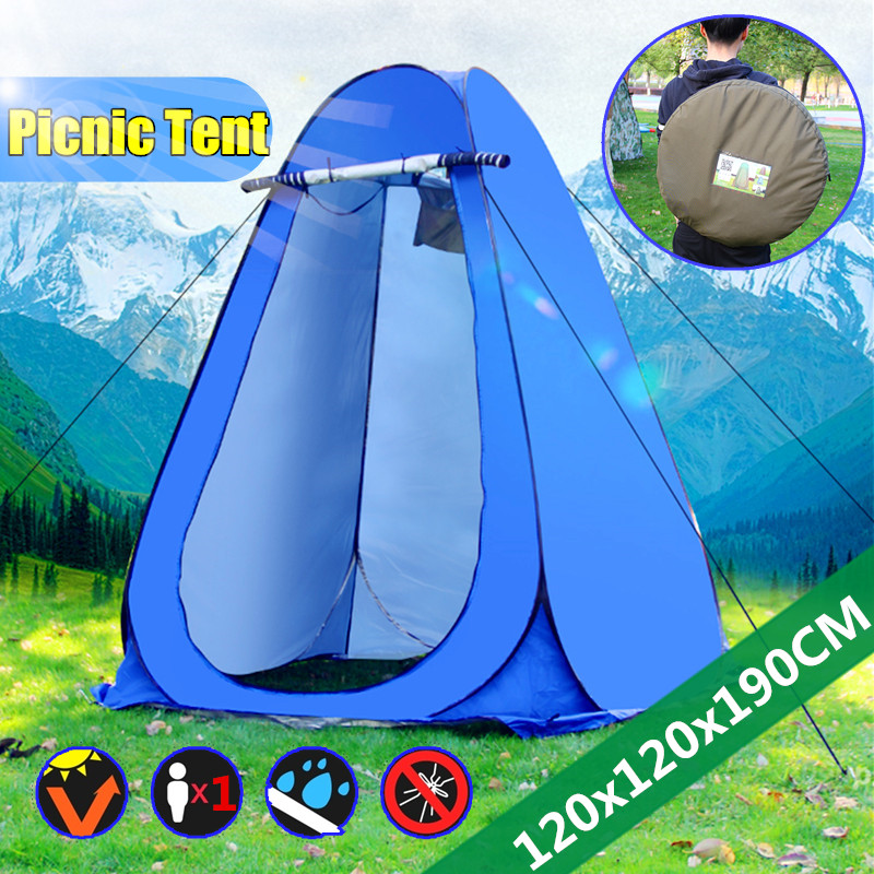 

Waterproof Camping 120x120x190CM Fishing Open Portable Beach Sunshade Single Canopy Outdoor Shower Tent Shelter Up Automatic