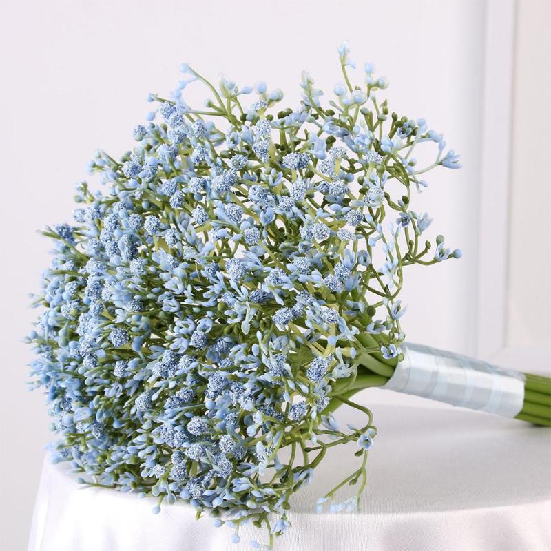 

Artificial Babysbreath Bouquet (16 Branches) Photography Props Wedding Party Decoration, Blue