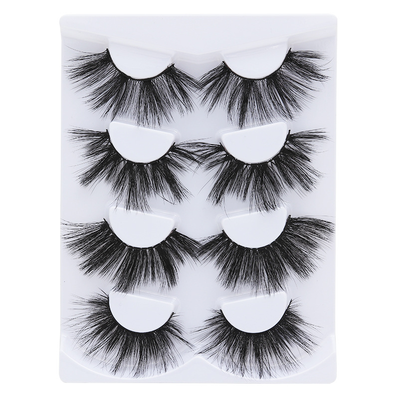

50boxs/200pair 25mm 3D Mink Eyelashes Handmade False Eyelashes Cruelty Free Volume Mink Lashes Dramatic Fluffy Eye Makeup Tools