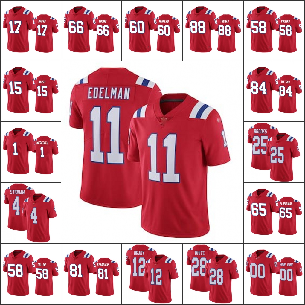 black and red patriots jersey