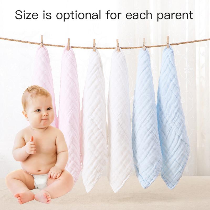 

2 pcs/lot adult Baby Handkerchief Square Baby solid Face Towel 30*30cm Muslin Cotton Infant Face Towel Wipe Cloth home ourdoor
