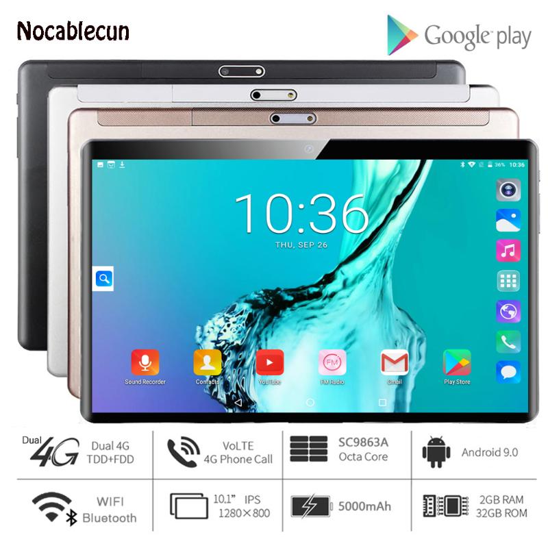 

2020 New Tablet Pc 10.1 inch Android 9.0 Google Play 4G Phone Call Tablets WiFi Bluetooth GPS 2.5D Tempered Glass 10 inch Tablet, Black