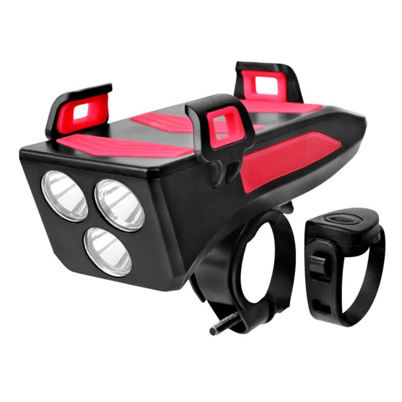 

Bike Accessories 4in1 Phone Holder Headlight Speaker Bicycle Light Alarm Bell Light Mountain Bike Parts Fiets Accessoires