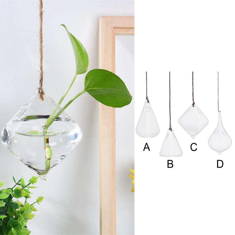 

Home Garden Hanging Glass Ball Vase Flower Plant Pot Terrarium Container Party Wedding Decor Creative Hanging Decoration