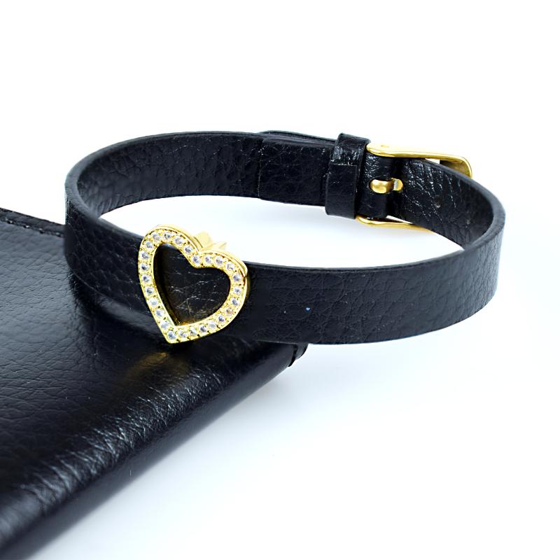 

Luxury Heart Shape LOVE Wrap Leather Bracelet Adjustable Cubic Zircon for Woman Female Elegance Wedding Party Jewelry