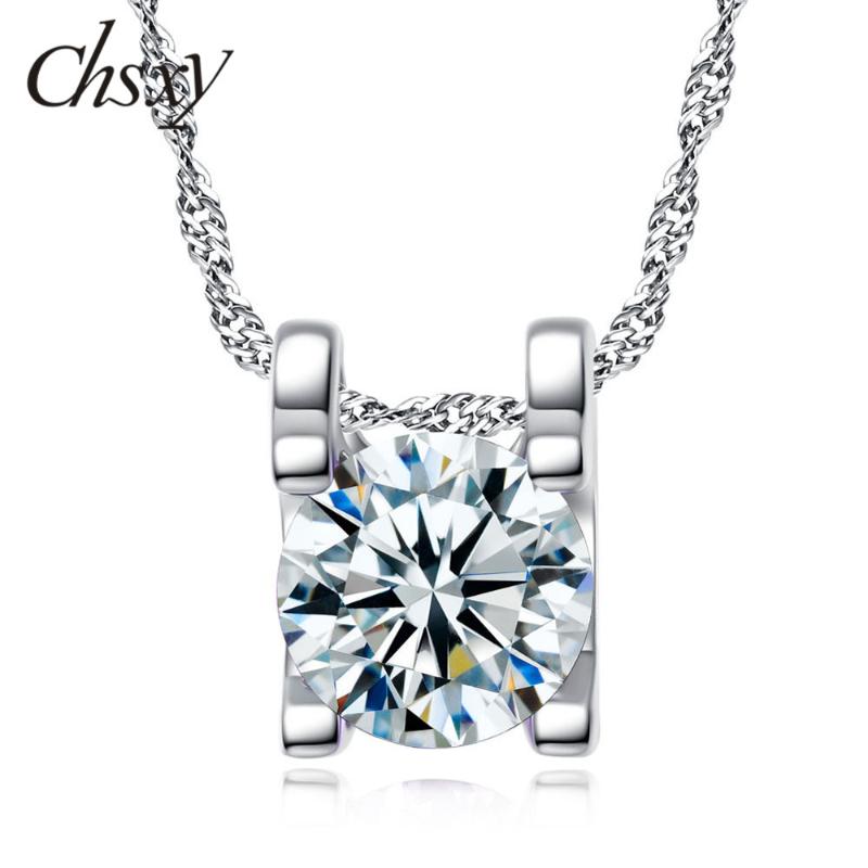 

CHSXY Statement Geometric Micro Paved Cubic Zircon Choker Necklace Women Trendy Silver Color Water Wave Chain Necklace Jewelry