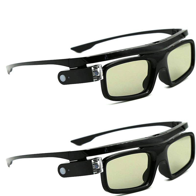

3D Glasses Active Shutter Rechargeable Eyewear for DLP-Link Projectors Glasses Movie 2PCS