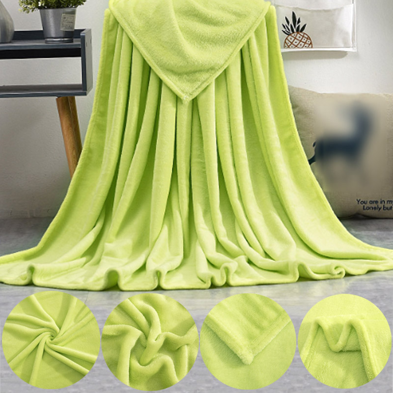 

Sale 1PC Warm Coral Fleece Blanket Winter Sheet Bedspread Sofa Throw Light Thin Mechanical Wash Flannel Blankets
