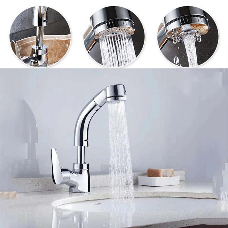 

Pull Out Bathroom Tap Mixer Matte Black Bathroom Faucet Sink Chrome Swivel 360 Degree Washroom Faucet Brass Torneira Banheiro
