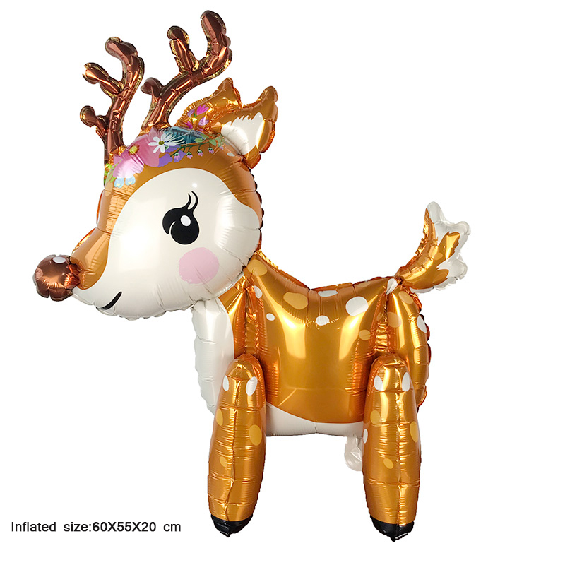 

1 piece 60X55SX20cm 3D assembled stereo sika deer balloon Globos birthday party decorations children's toys Globos