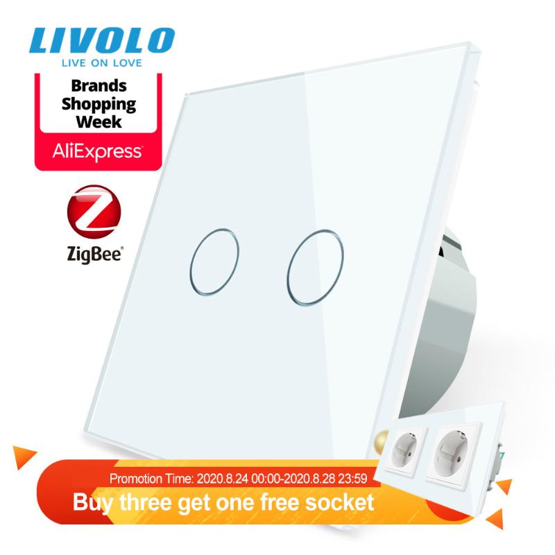 

Livolo APP Touch Control Zigbee wifi smart touch switch,smart home automation wireless echo,alexa,google home control