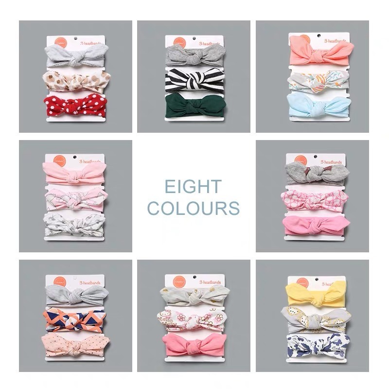 

3Pcs Baby headbandsToddler Turban Solid Headband Hair Band Baby Girl Bows Hair Accessories Headwear Girl Headband, Fd-7