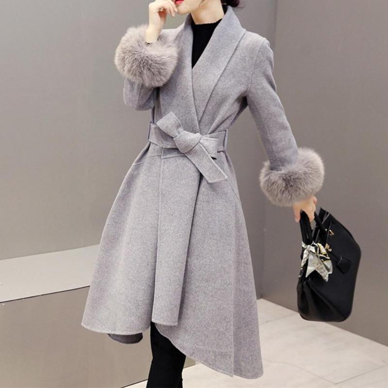 

Womens Plus Size Ladies Autumn Winter Warm Long Sleeve Faux Button Jackets Coats Hooded Ladies Coat Long Coats Parka Oversize, Gray
