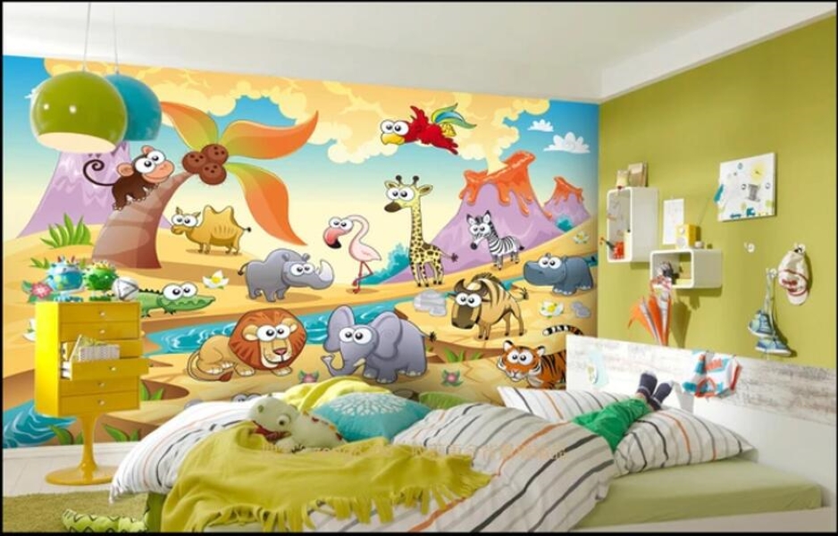 

3d wall murals wallpaper custom mural on the wall Animal park cartoon children's room home decor photo wallpaper for walls 3 d, Non woven wallpaper