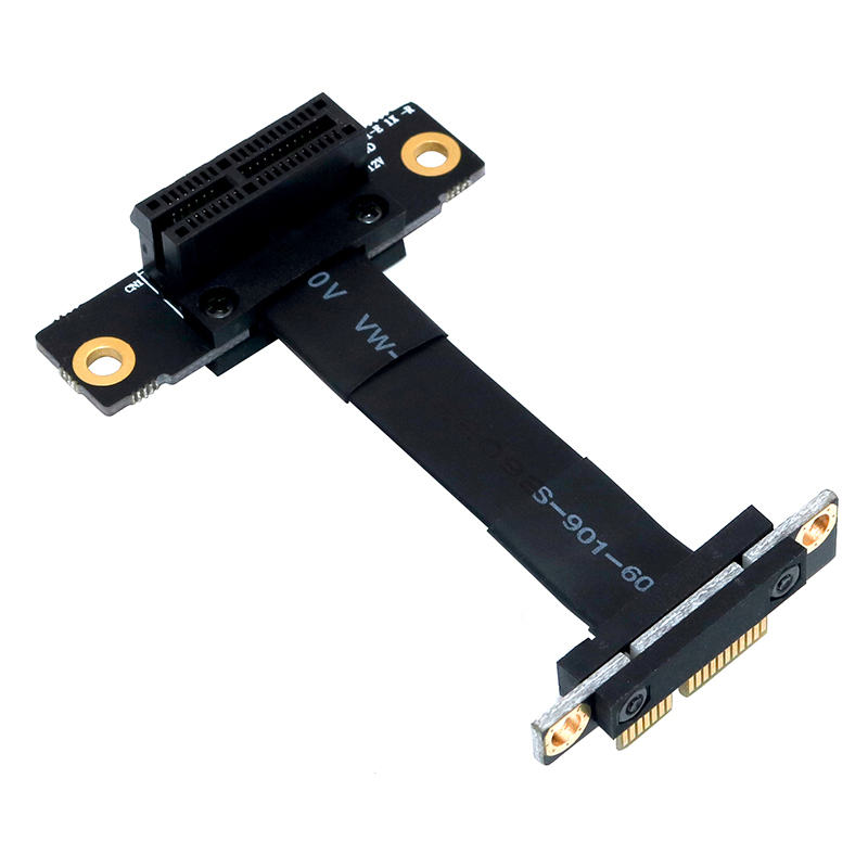 

PCIE X1 Riser Cable Dual 90 Degree Right Angle PCIe 3.0 x1 to Extension Cable 8Gbps PCI Express 1x Riser Card Ribbon Extender