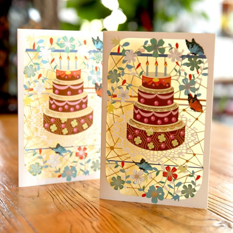 

New diy 5pcs Birthday postcard Mid-Autumn festival card children graduation season handmade greeting creative small CARDS custom