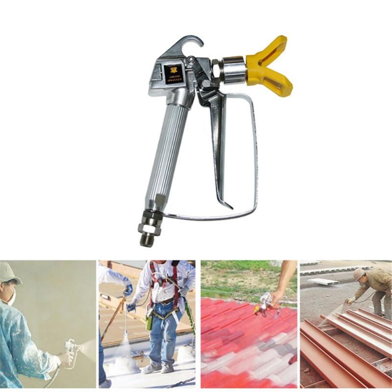 

3600PSI High Pressure Airless Latex Paint Spray Gun Spraying Equipment With Nozzle Tip Straight Shank PSI Tool Paint Spray Gun