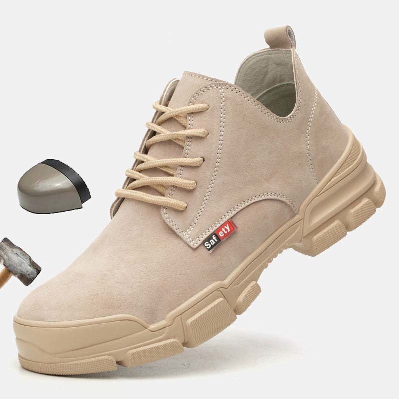 

2019 Fashion Man Safety Shoes Toe Steel Summer Breathable Lightweight Smash Proof Stab Safe Welder Work Safety Boot work shoes 200916, Black;brown