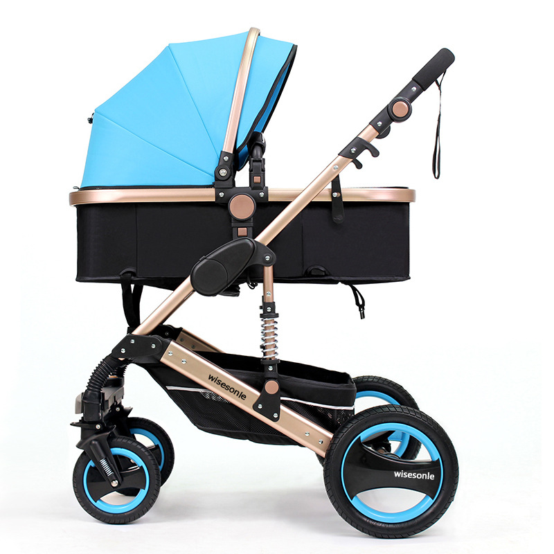 

Two-way pusher High Landscape Sitting and Lying absorption stroller