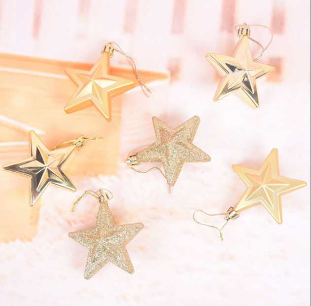 

Environmentally Friendly Plastics Christmas Tree Ornaments Reusable DurableThree - Dimensional Pentagram Decoration