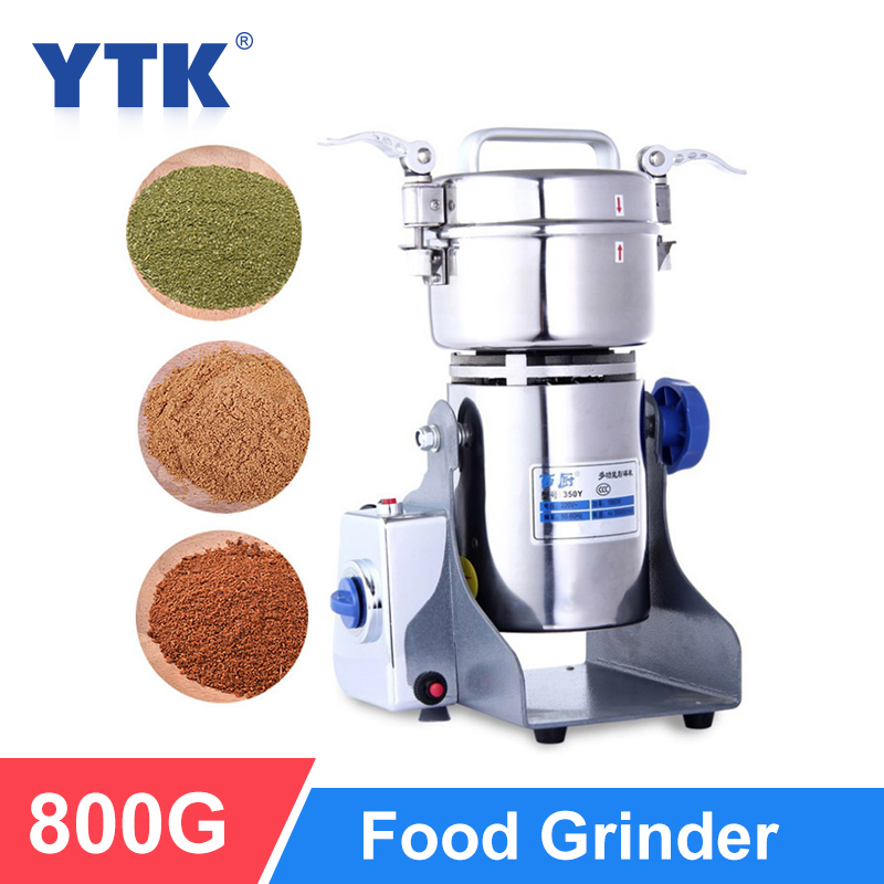

YTK 800g Coffee Dry Grinder Mill Grinding Machine gristmill home flour crusher Grains