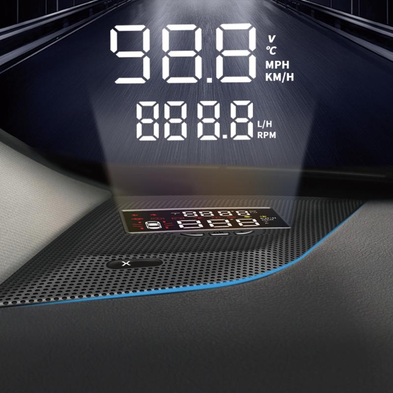 

HUD Auto Car Head Up Display Windshield Screen Projector Security Alarm Overspeed RPM Voltage Warning For XT5 2020-2020