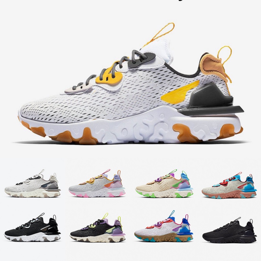 

2020 Honeycomb React Vision mens Photon Dust Be true running shoes Triple Black White Iridescent men women sports sneakers trainers 36-45, Color#11