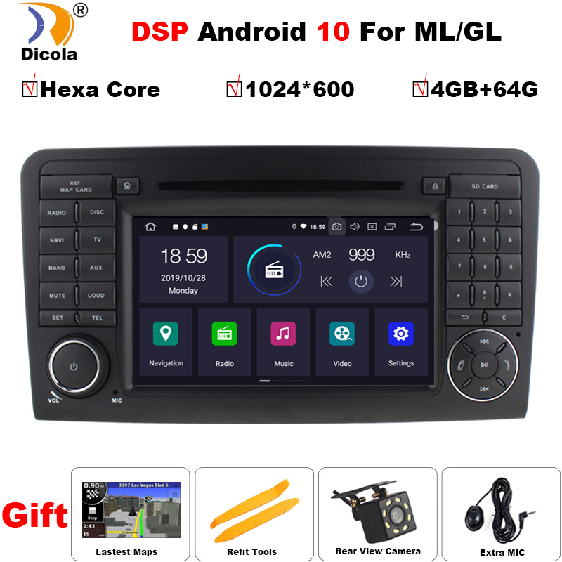 

PX6 DSP Hexa Core 4G+64G 7 Inch Car DVD Player For //GL ML CLASS W164 X164 ML350 ML450 GL320 GL450 Wifi GPS BT Radio