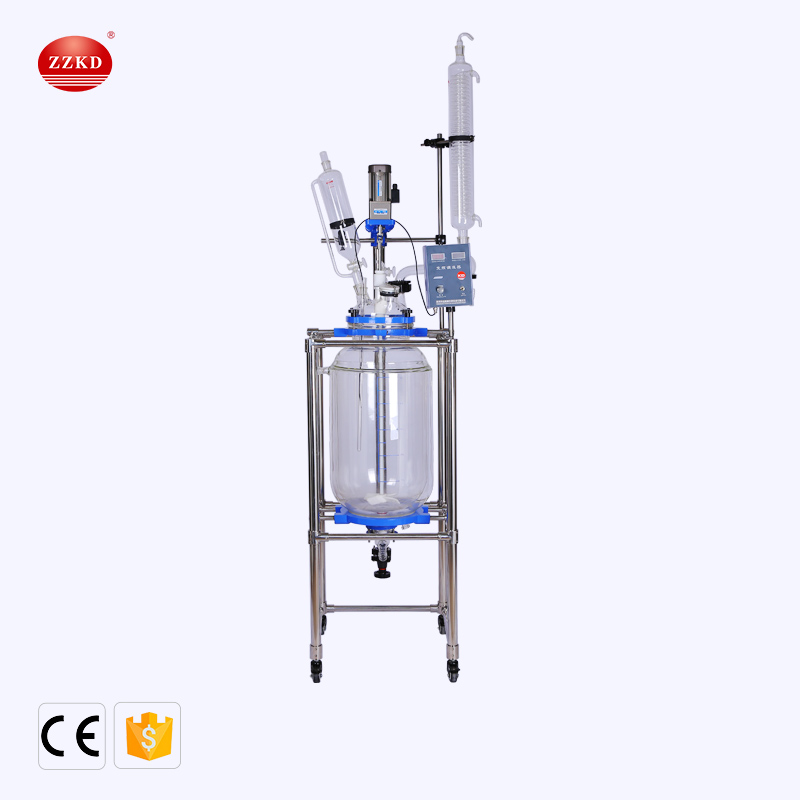 

ZZKD Lab Supplies S-50L Laboratory High Borosilicate Material Big Capacity Jacketed Glass Reactor Chemical Reaction Vessel