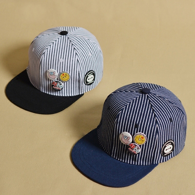 

Spring and Autumn Boys Baby Hats Spring Baseball Caps Children Korean Tide, White