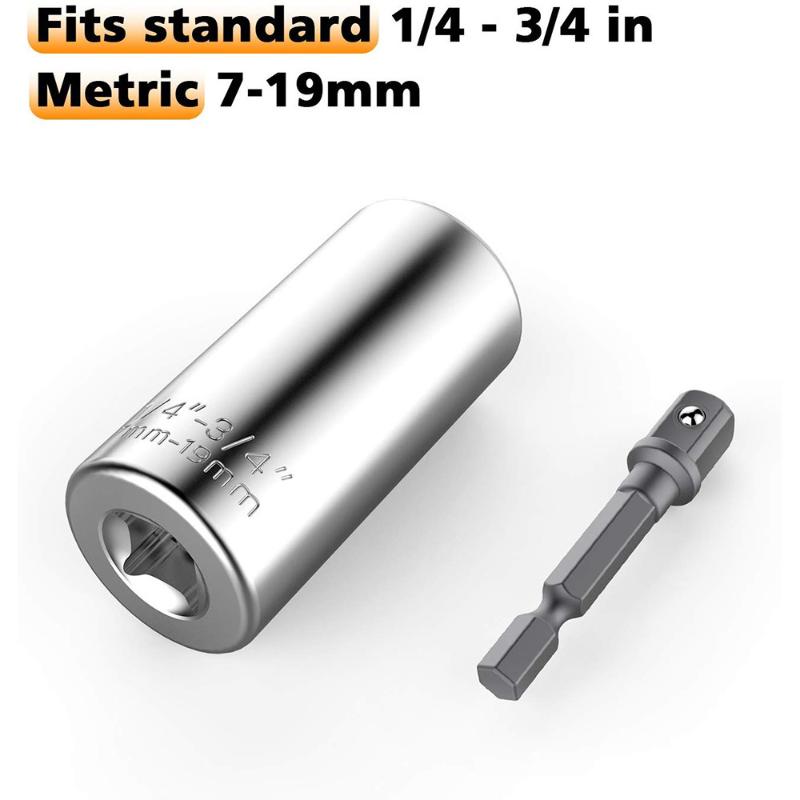 

7-19mm Universal Torque Wrench Head Set Socket Sleeve Power Drill Ratchet Bushing Spanner Key Magic Multi Hand Tools