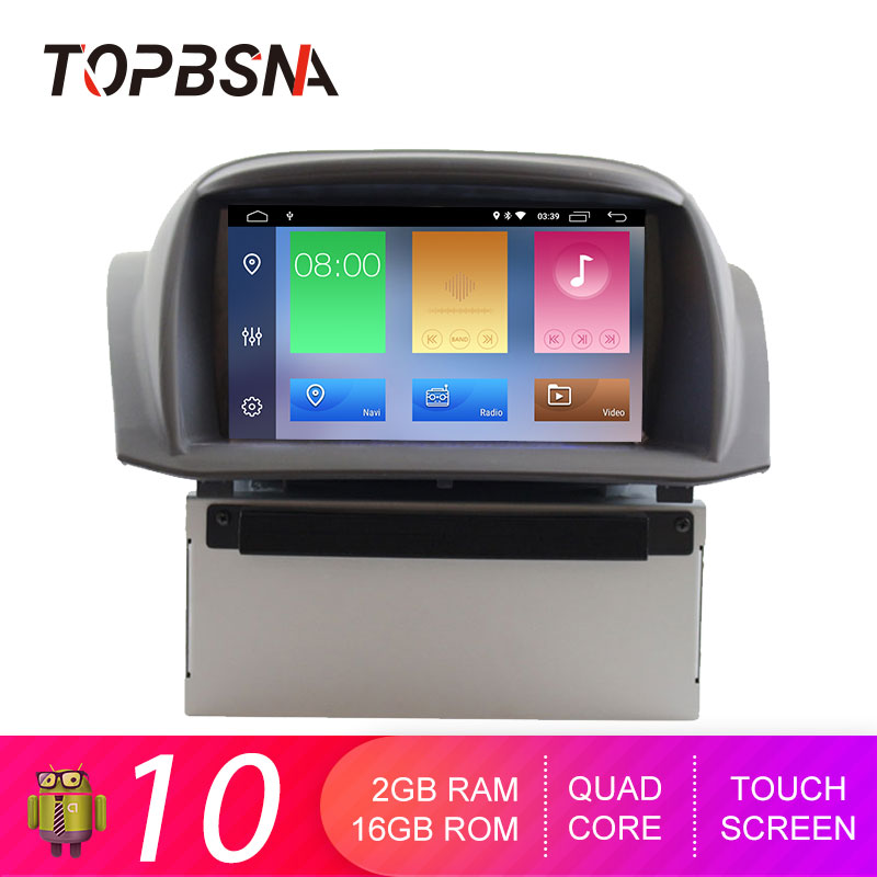 

TOPBSNA Android 10 Car DVD Player For Fiesta WIFI Multimedia GPS Navigation 2 Din Car Radio Video Stereo RDS 2G+ROM 16G