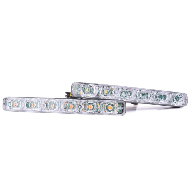 

6Led Car Headlight Daytime Running Light Turn Signal Flow Type Driving Lamp, As pic