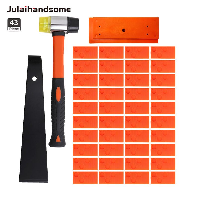 

Julaihandsome Professional Laminate Wood Flooring Installation Kit , Spaces.Tapping Block, Pull Bar ,Mallet Hand Tool Set