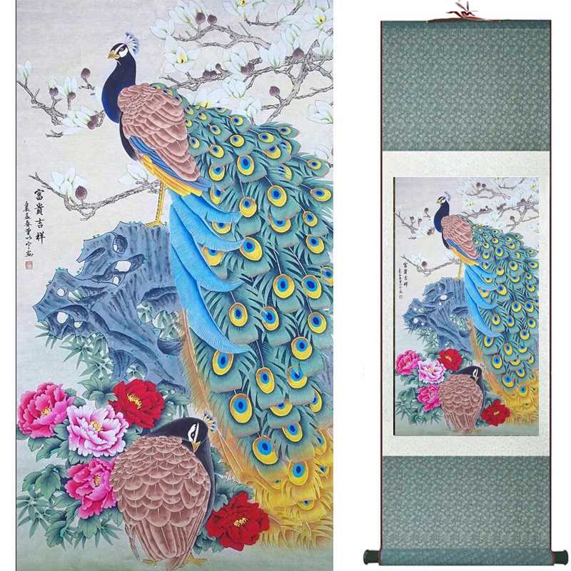 

Birds and flower Art Painting Home Office Decoration Chinese scroll painting birds 19081735
