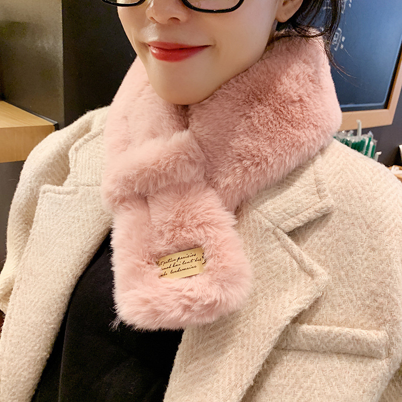

Winter Hair Scarf Solid-color Ladies Thicken Students with2020 Fashion Warm Scarf Shawls