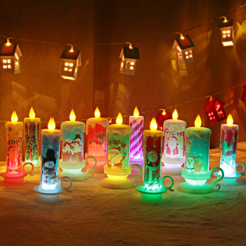 

LED Candle Light Battery Powered Lamp Simulation Color Flame Flashing Home Wedding Birthday Party Decoration Candles