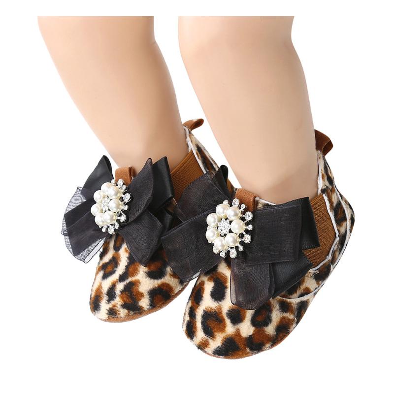 

SAGACE Newborn Shoes Girl Leopard Print Cute Flower Prewalker Shoes Infant Boys Soft Sole Toddler Baby Girl Newborn, Black