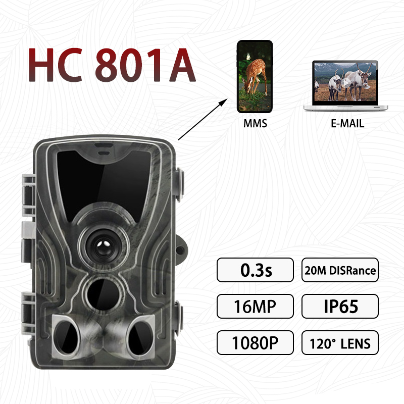 

HC-800A Hunting Trail Camera Night Vision 12MP HD 1080P IP65 Waterproof Outdoor 0.5s Trigger Wildlife Traps Animal Camera