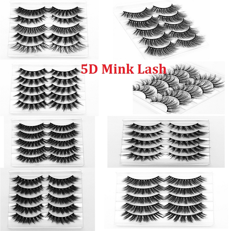 

Fast Delivery by DHL!High End Market 5D Mink Lahes Natural Thick 5D Mink Eyelashes GLB Series 5D Mink Lash Extensions 5 Pairs