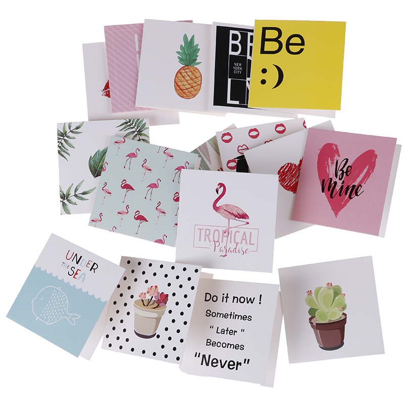 

10pcs/set Cartoon Birthday Greeting Cards Blank New Year Greeting Postcard Creative Mini Cards Christmas Card