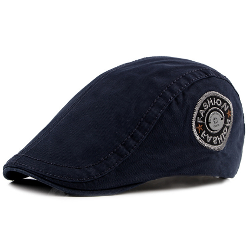 

Berets Style Men's Cotton Beret Letters Embroidery Women Fashion Baseball Caps Summer Adjustable Multicolors Sun Hats For Wholesale, Black