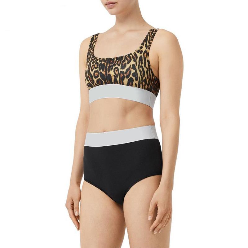 Leopard Grain Swimwear Summer Styles Push Up Halter Top Bathing Suit Sexy Women One Piece Swimwear Conjoined Monokini Swimsuit Bikini-image-544365319