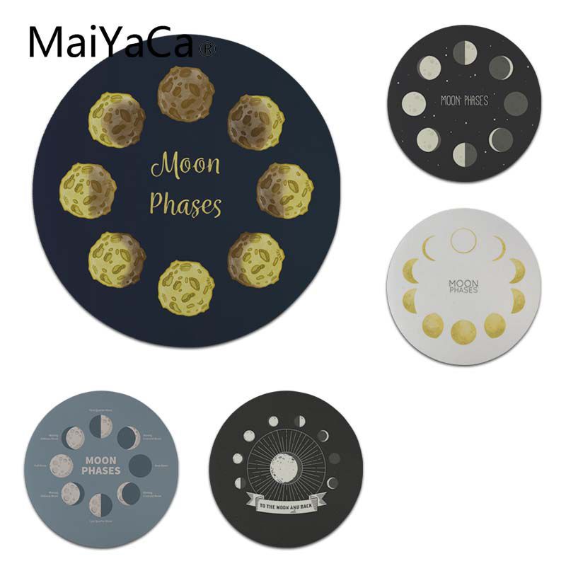 

MaiYaCa High Quality Moon Phases Funny Laptop Computer Mousepad Size for 200x200x2mm and 220x220x2mm Small Mousepad