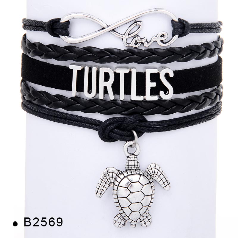 

Animal Rights Chickens Pigs Wildcats Panther Birds Mermaid Green Sea Turtles Bracelets for Women