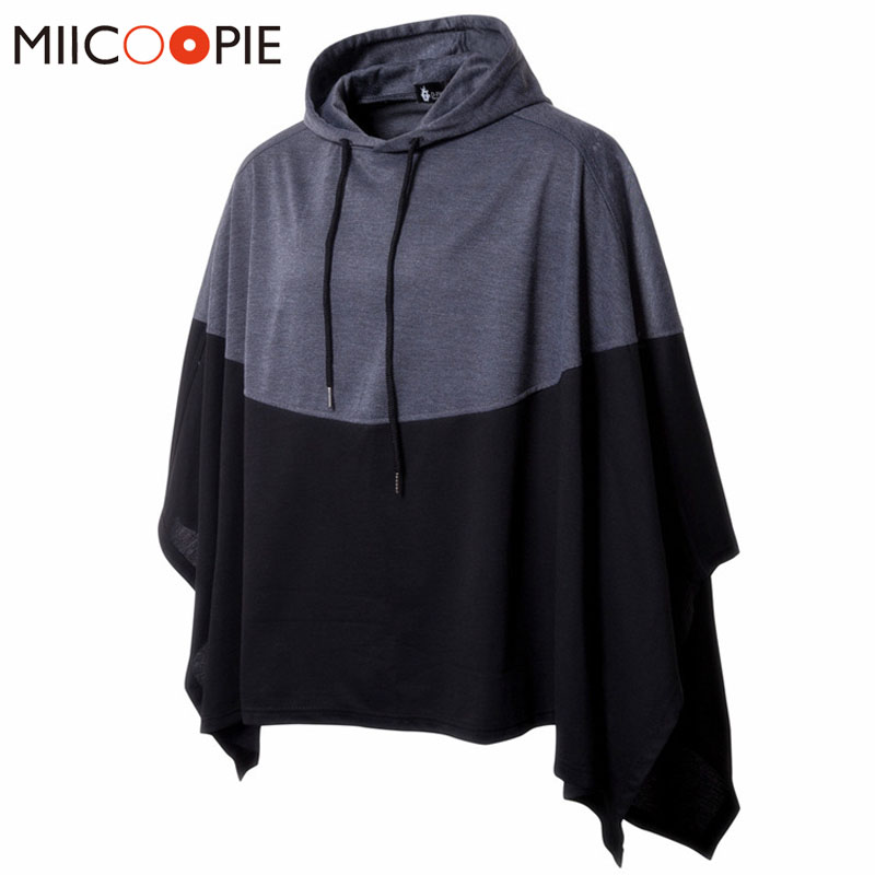 

Hoodies Men Women Casual Party Hoodie Patchwork Sweatshirts Pullover Irregular Hem Cape Cloak Assassins Creed Streetwear, Red